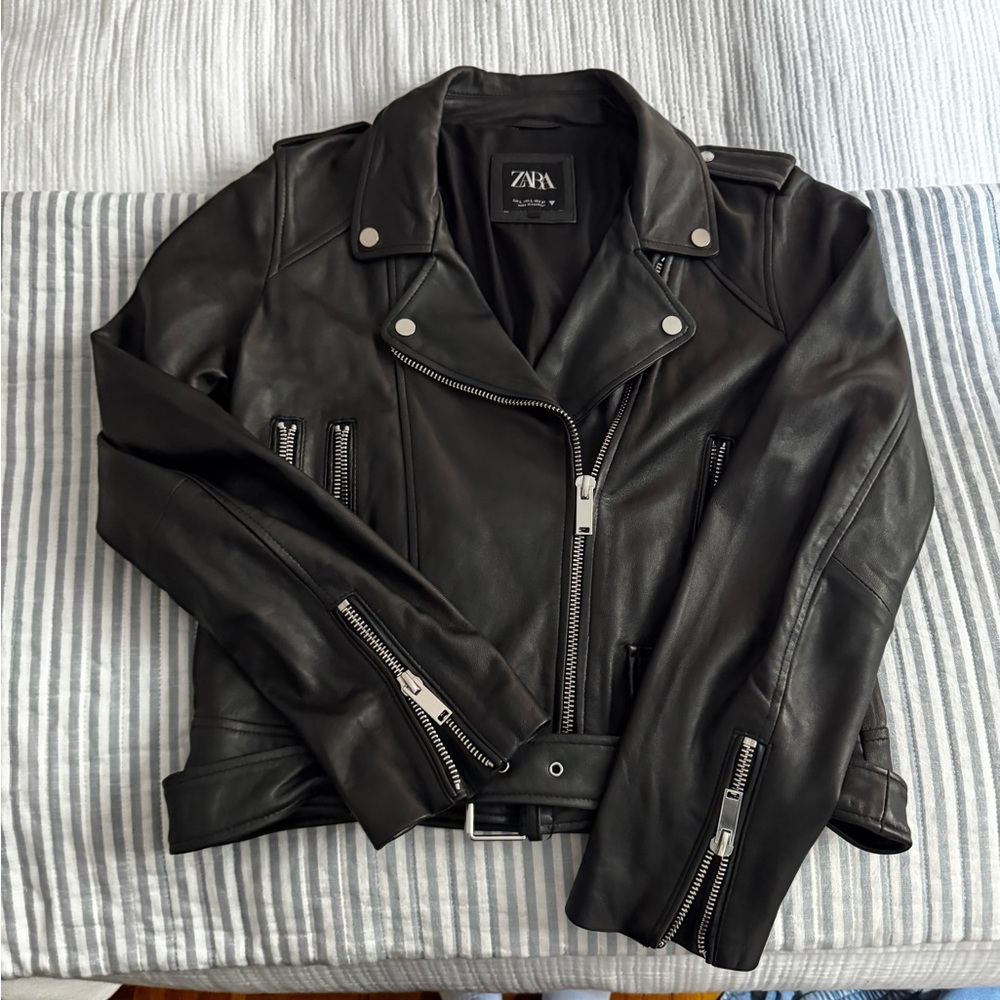 Zara Black Leather Jacket